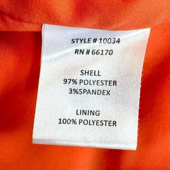 Hutch Womens Britton Wrap Mini Dress Orange Floral Tie Stretch Lined Tropical M - Picture 10 of 10